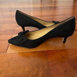 J.Crew Crystal-Bow Kitten Heels, Size 7.5